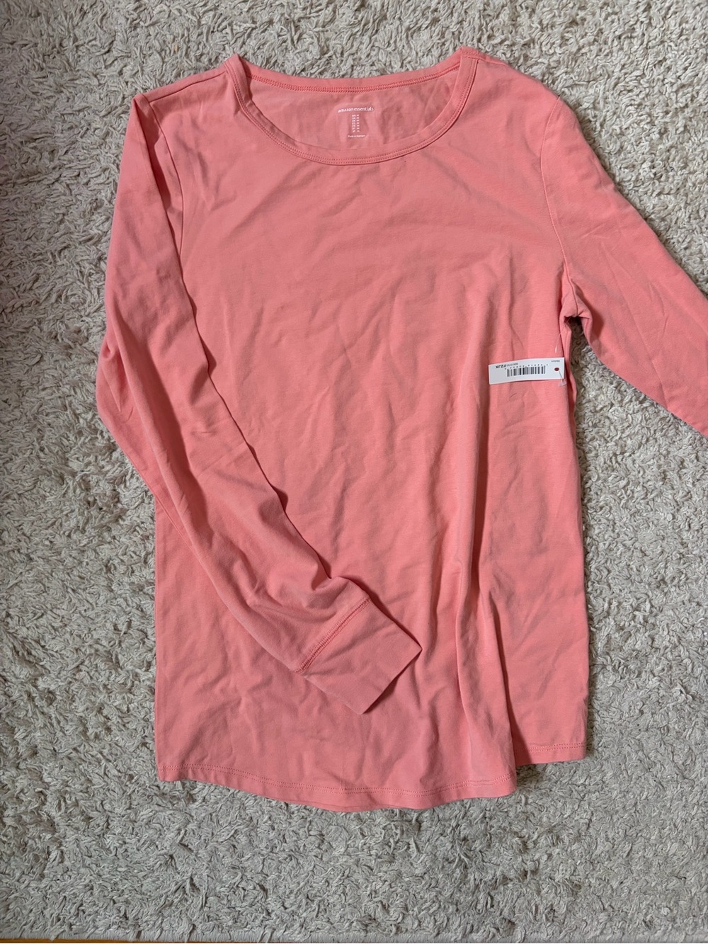 Amazon Essentials Coral Long Sleeve Crewneck Tee